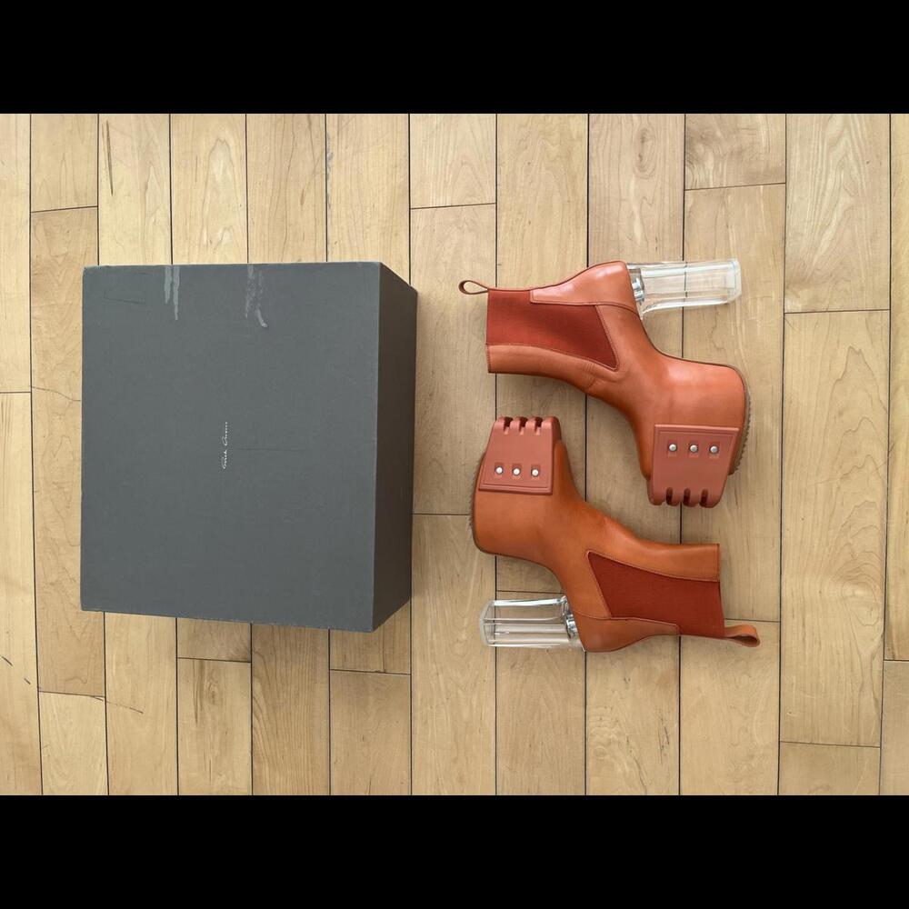Rick Owens Clear Kiss Heel Orange Sample